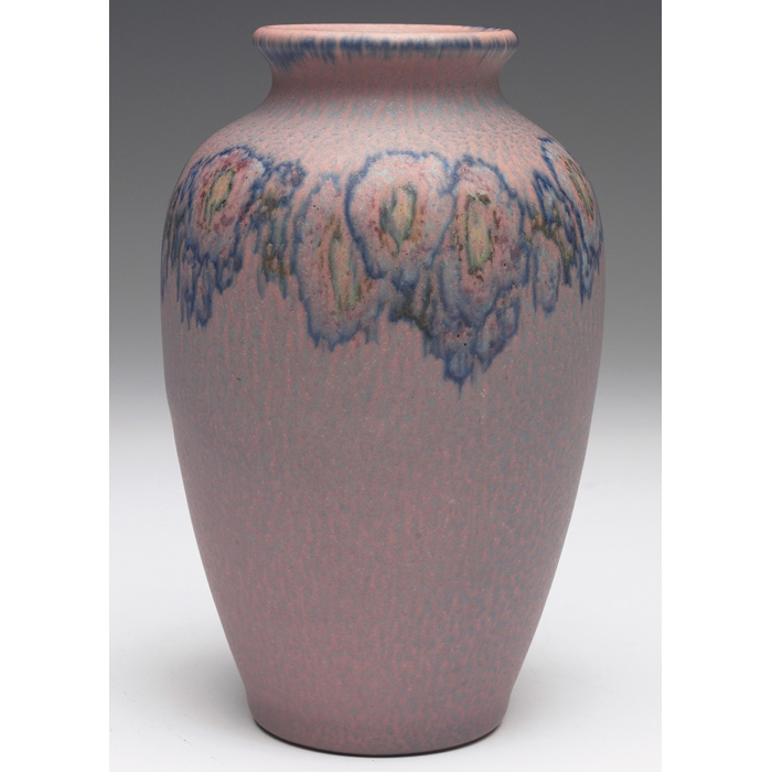 Appraisal: Rookwood vase shouldered shape in a matte glaze with painted