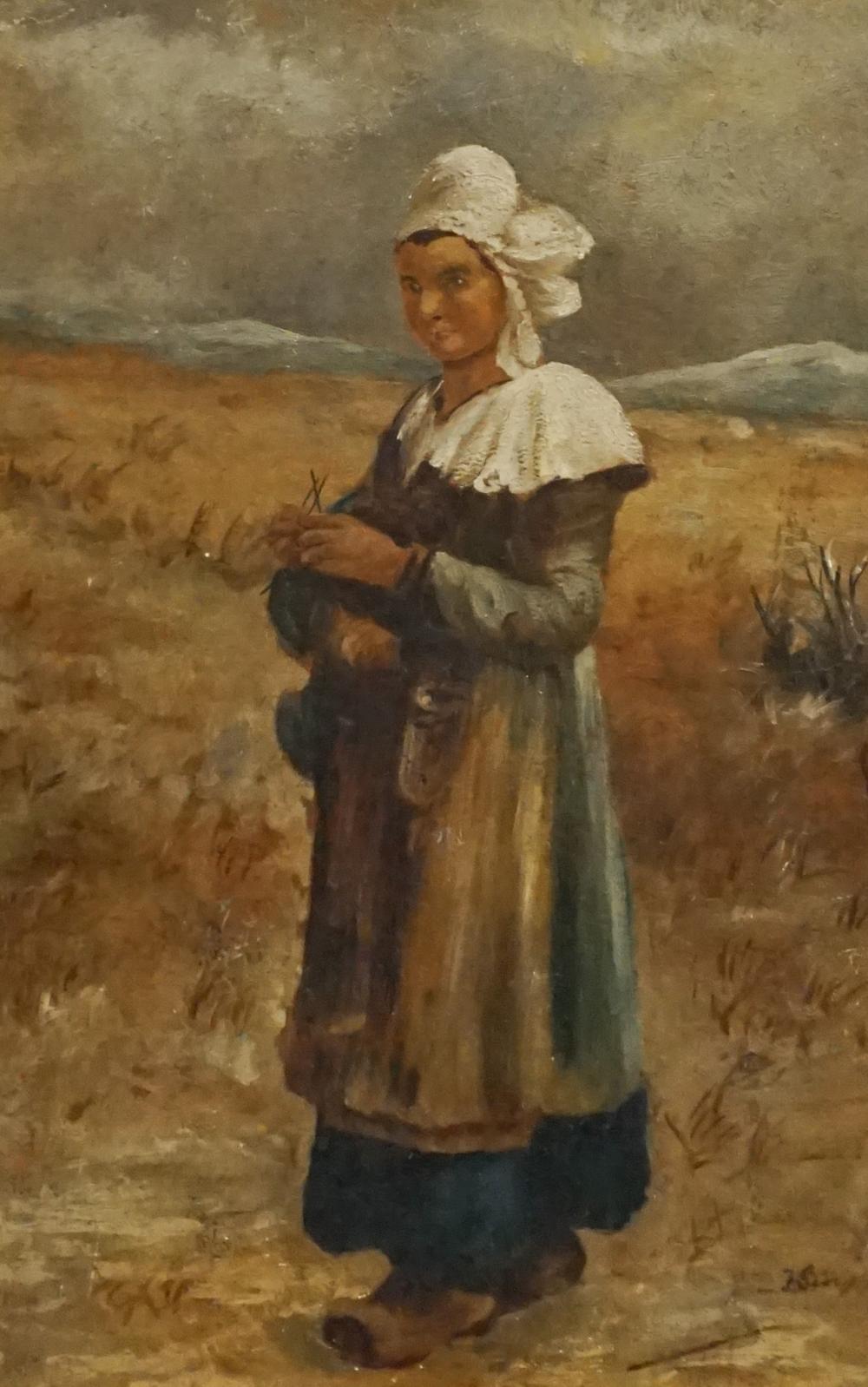 Appraisal: F George Early th Century Figure of a Rural Woman