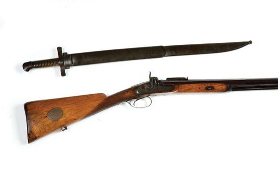 Appraisal: PRESENTATION RIFLED MUSKET WITH BAYONET France mid th century Engraved