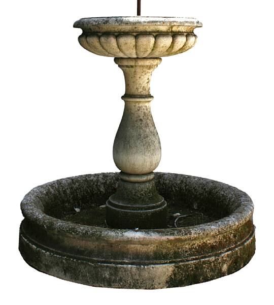 Appraisal: th century The circular basin centering a fountain spout and