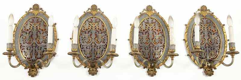 Appraisal: Set of Four Italian Baroque Style Wall Sconcesearly th century