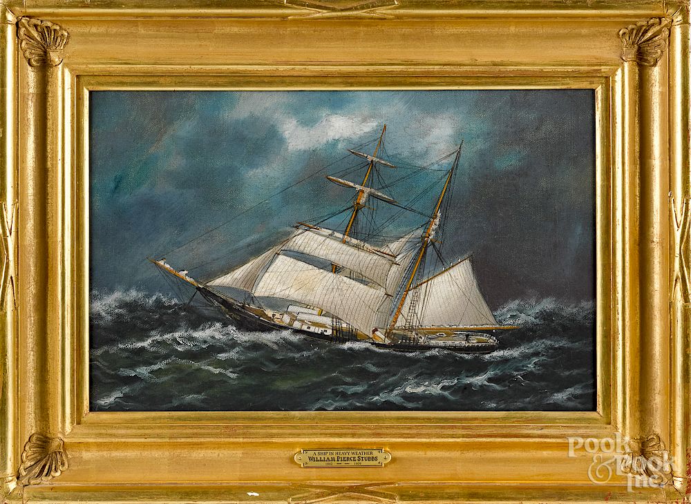 Appraisal: Attr William Pierce Stubbs American - seascape Exclusive on Bidsquare