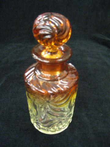 Appraisal: Baccarat Rose Tente Crystal Cologne Bottle unusual pinwheel style floral