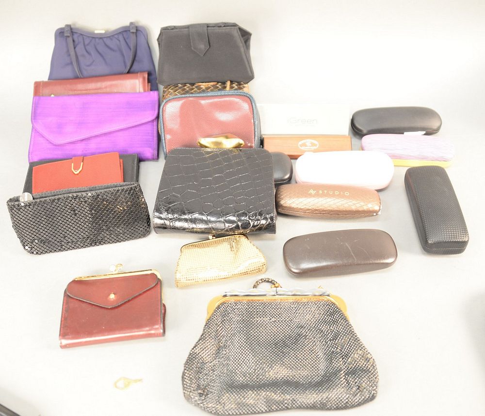 Appraisal: Group of purses hand bags and glasses to include Whiting