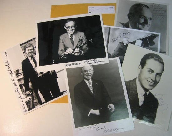 Appraisal: MUSICIANS Group of Photographs Signed or Signed and Inscribed Each