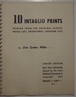 Appraisal: Leon Gordon Miller American - - '' Intaglio Prints''- printed