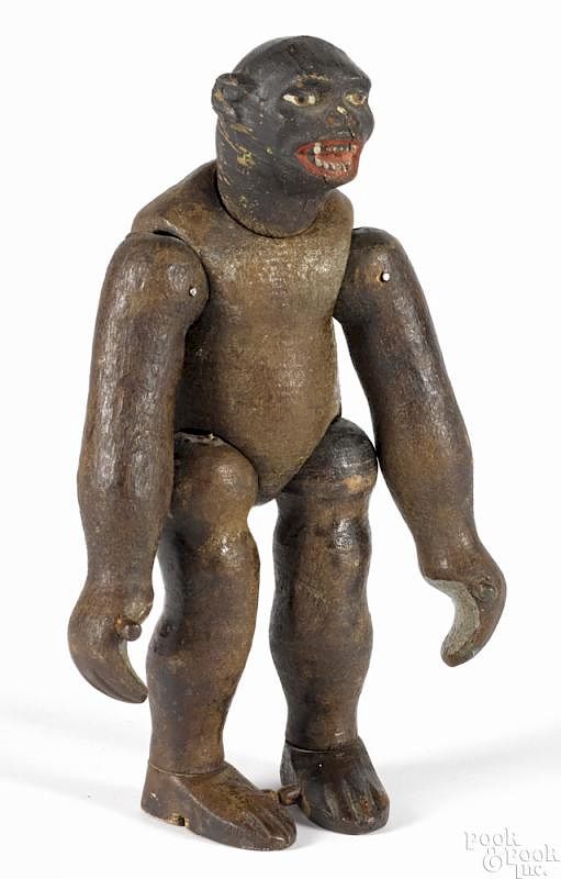 Appraisal: Schoenhut painted wood gorilla with painted eyes style '' h