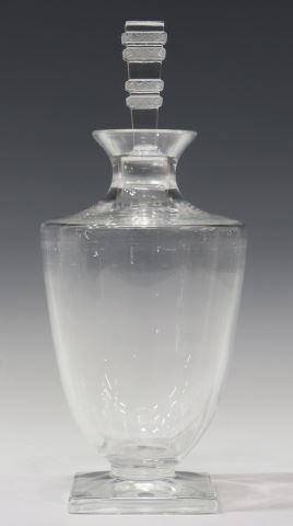 Appraisal: French Lalique art glass decanter and stopper in the Argos