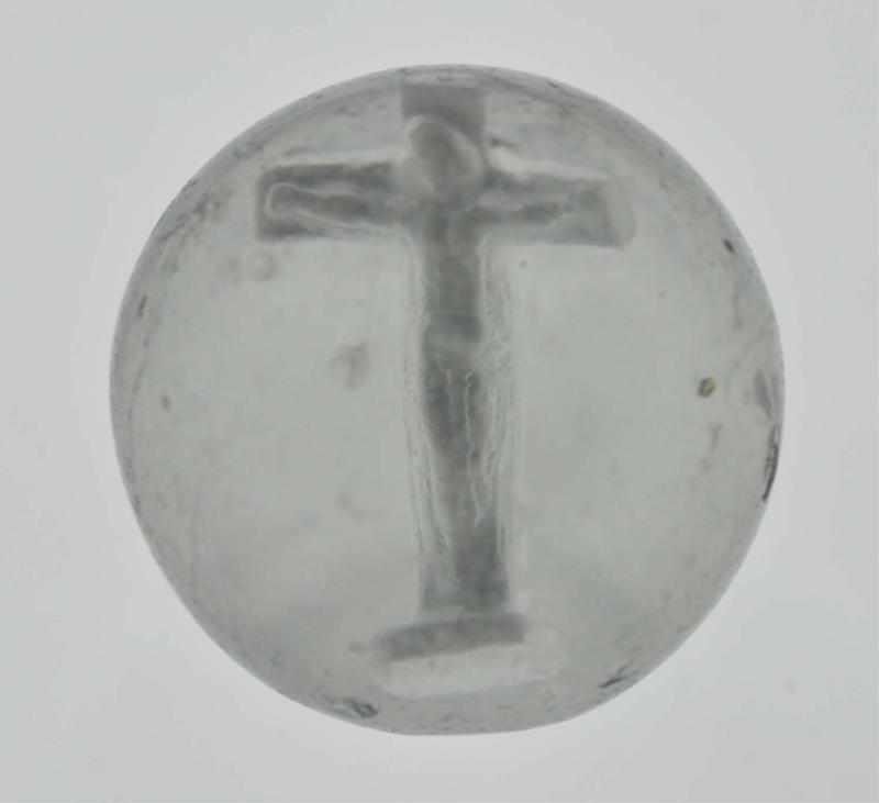 Appraisal: Crucifix Sulphide Marble Description Nice detailed figure is well-centered Subsurface