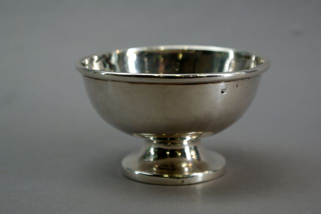 Appraisal: A sterling silver sugar bowl makers mark indistinct London