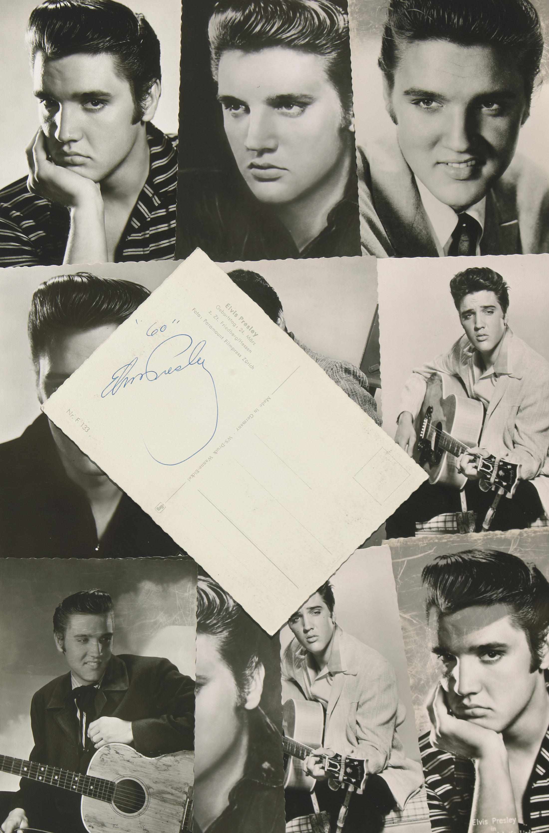 Appraisal: Rock Roll Memorabilia A collection of Elvis Presley postcards one