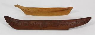 Appraisal: Pacific Northwest coast carved canoes Pacific Northwest coast carved canoes