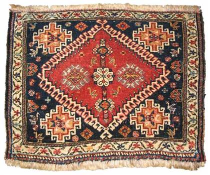 Appraisal: Qashqa'i bagface southwest persia circa late th century Silk highlights