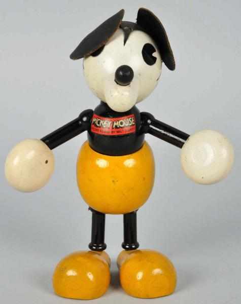 Appraisal: Wooden Disney Mickey Jointed Lollipop Hand Figure Description Medium size