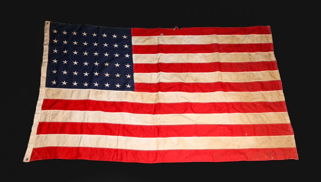 Appraisal: Antique star World War II era American casket flag by