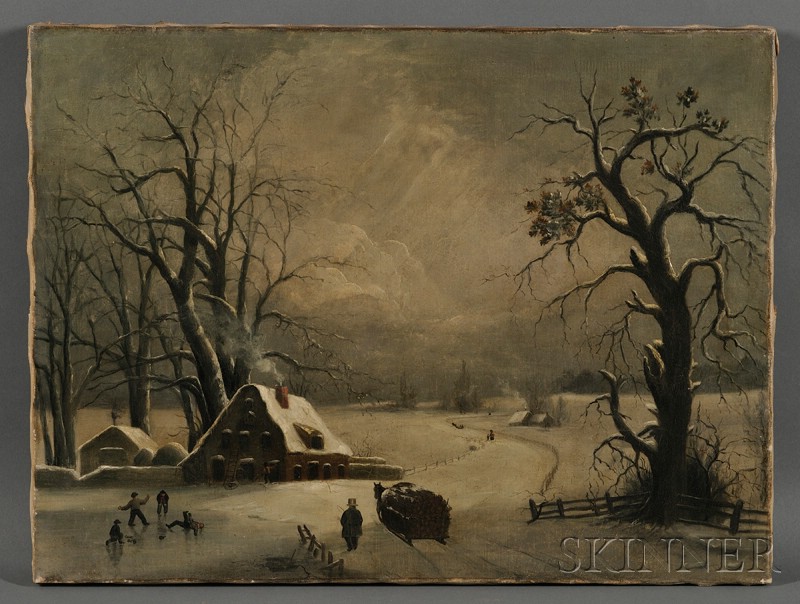 Appraisal: Joseph Rusling Meeker American - Winter Scene Signed and dated