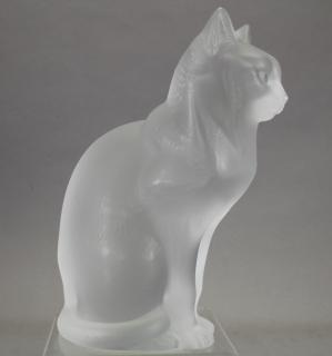 Appraisal: Signed French Lalique Cat Signed French Lalique Cat Signed near