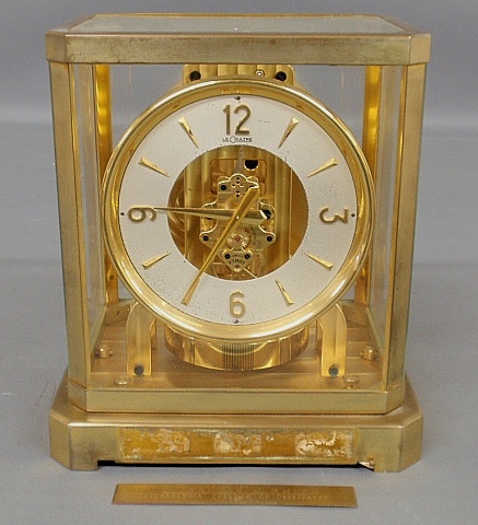 Appraisal: - Swiss LeCoultre jewel Atmos clock h x w -