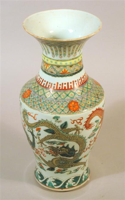 Appraisal: Chinese porcelain dragon vase th th century Of baluster form