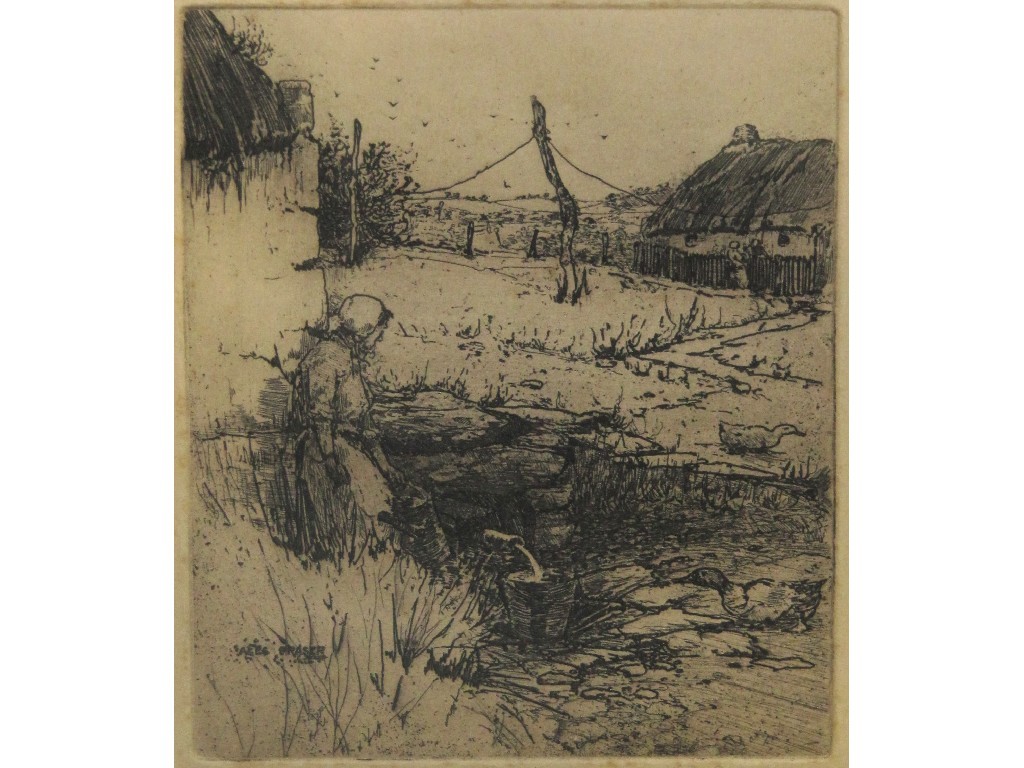 Appraisal: PAUL GLASSER Etching 'The Well' signed and entitled in pencil