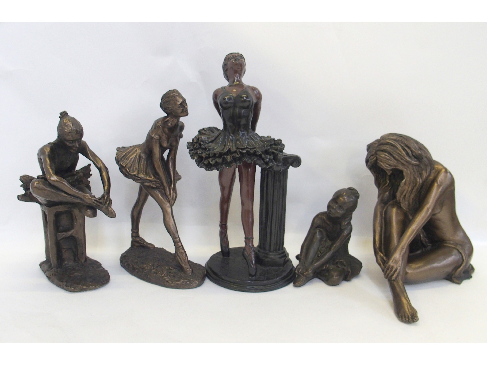 Appraisal: Five assorted figures of ballerinas