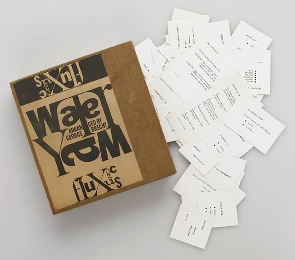 Appraisal: George Brecht American b Water Yam published by Fluxus wood