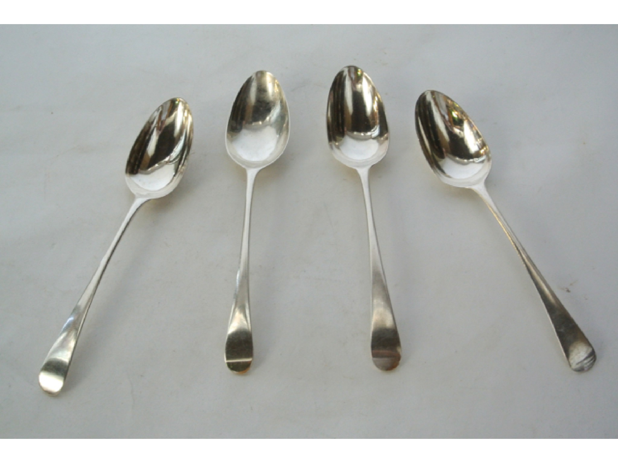 Appraisal: A set of four George III silver Old English pattern