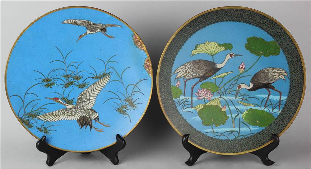 Appraisal: JAPANESE CLOISONNE ENAMEL CHARGER MEIJI PERIOD EARLY TH CENTURY decorated