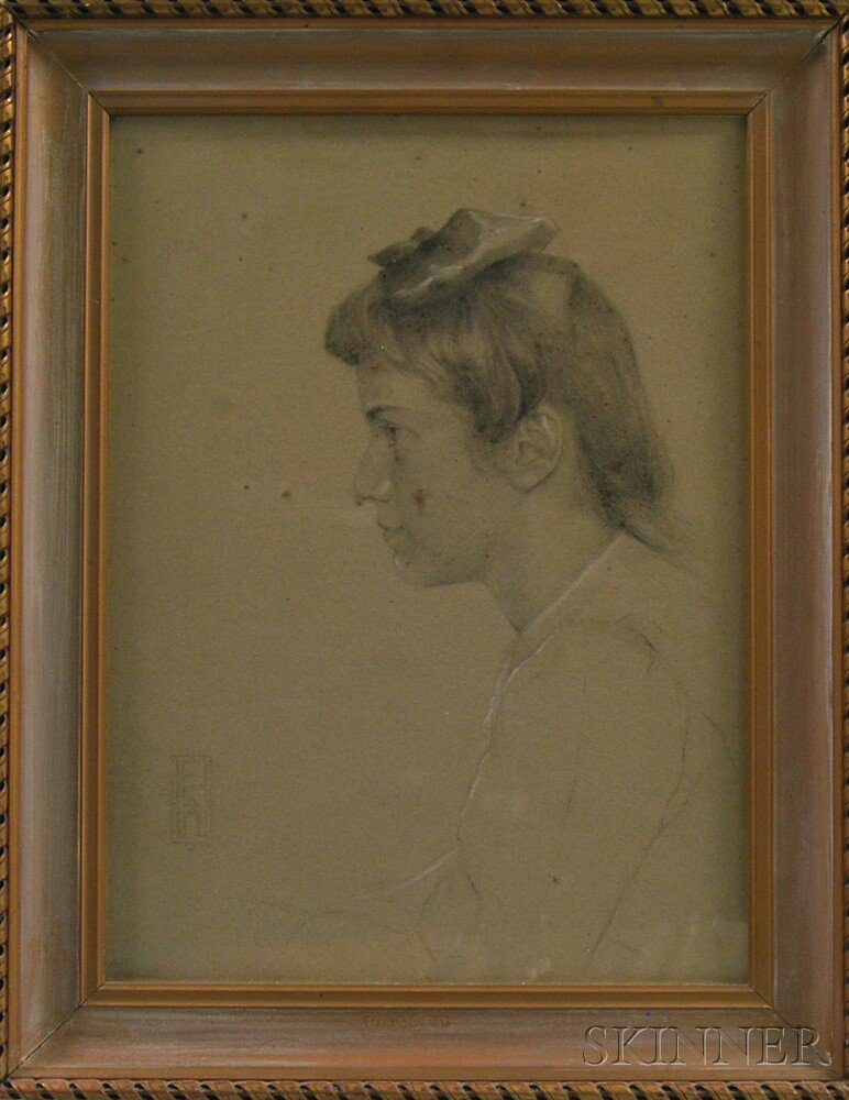 Appraisal: Emily Winthrop Miles American - Portrait Study Possibly Kate Winthrop