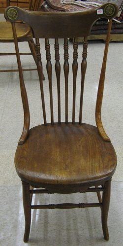 Appraisal: A SET OF SEVEN SPINDLE-BACK DINING CHAIRS American c The