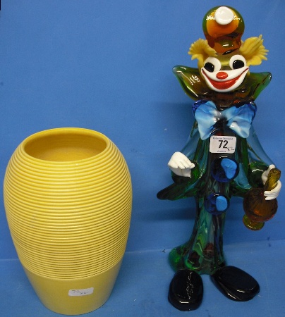 Appraisal: 's Carlton Ware Contempary Ribbed Vase hairline crack Height cm