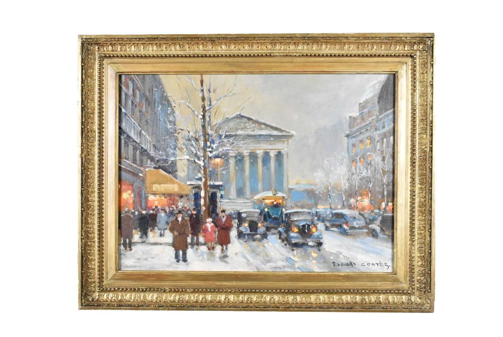 Appraisal: MANNER OF EDOUARD CORTES FRENCH - PAINTINGParisian Boulevard in Winter