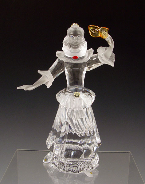 Appraisal: SWAROVSKI CRYSTAL MASQUERADE COLUMBINE FIGURINE edition with frosted head arms