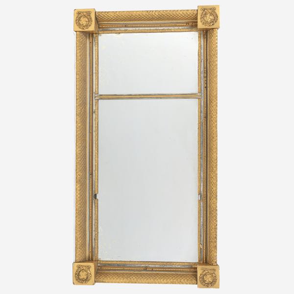 Appraisal: GILT FRAMED MIRROR x Gilt framed mirror with wreaths at