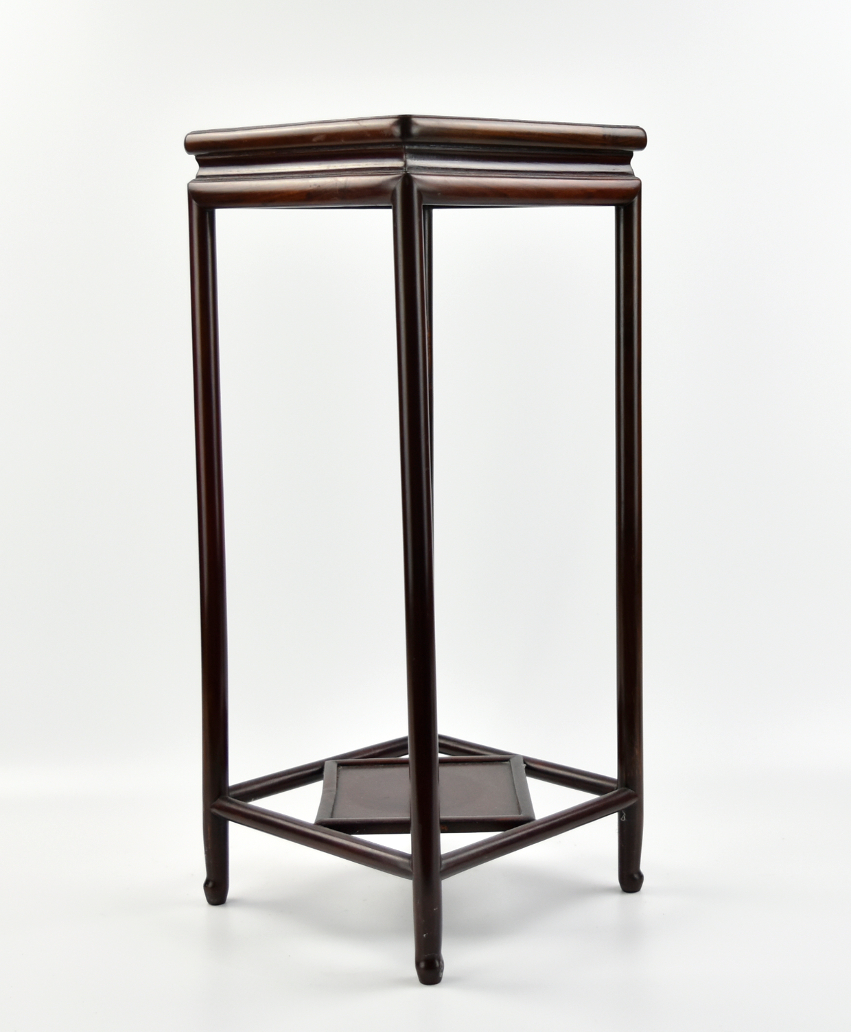 Appraisal: Chinese th C an exquisite rosewood square stand H cm