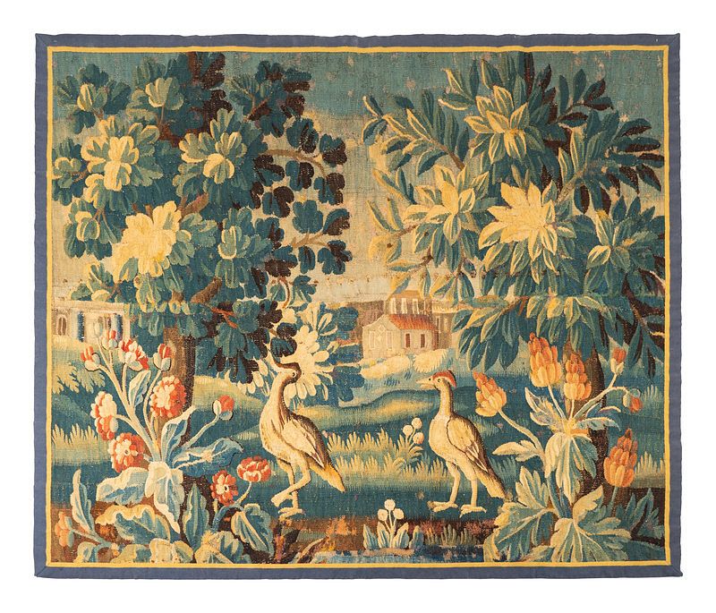 Appraisal: A Continental Pastoral Scene Tapestry x inches A Continental Pastoral