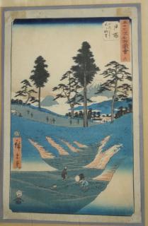 Appraisal: Two Edo Period Japanese Ukiyo-e woodblock prints of Mt Fuji