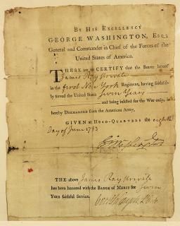 Appraisal: Washington George - partially printed signed document signed G Washington