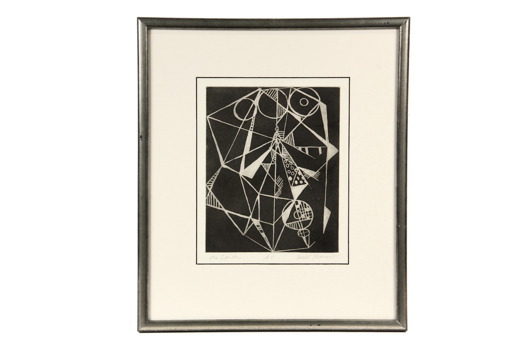 Appraisal: WILL BARNET NY MA - - The Spider etching on