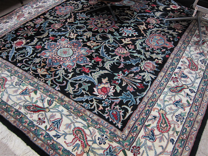 Appraisal: HAND KNOTTED ORIENTAL CARPET Indo-Persian overall color floral design on