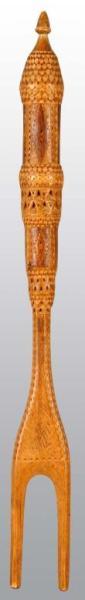 Appraisal: Folk Art Wooden Laundry Bride Stick Description Elaborately carved Condition