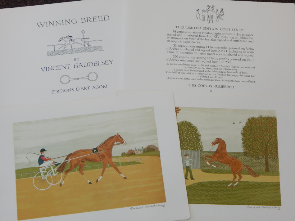 Appraisal: Vincent Haddelsey - Winning Breed artist signed edition numbered X