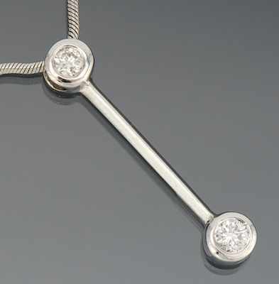 Appraisal: A Ladies' White Gold and Diamond Necklace k white gold