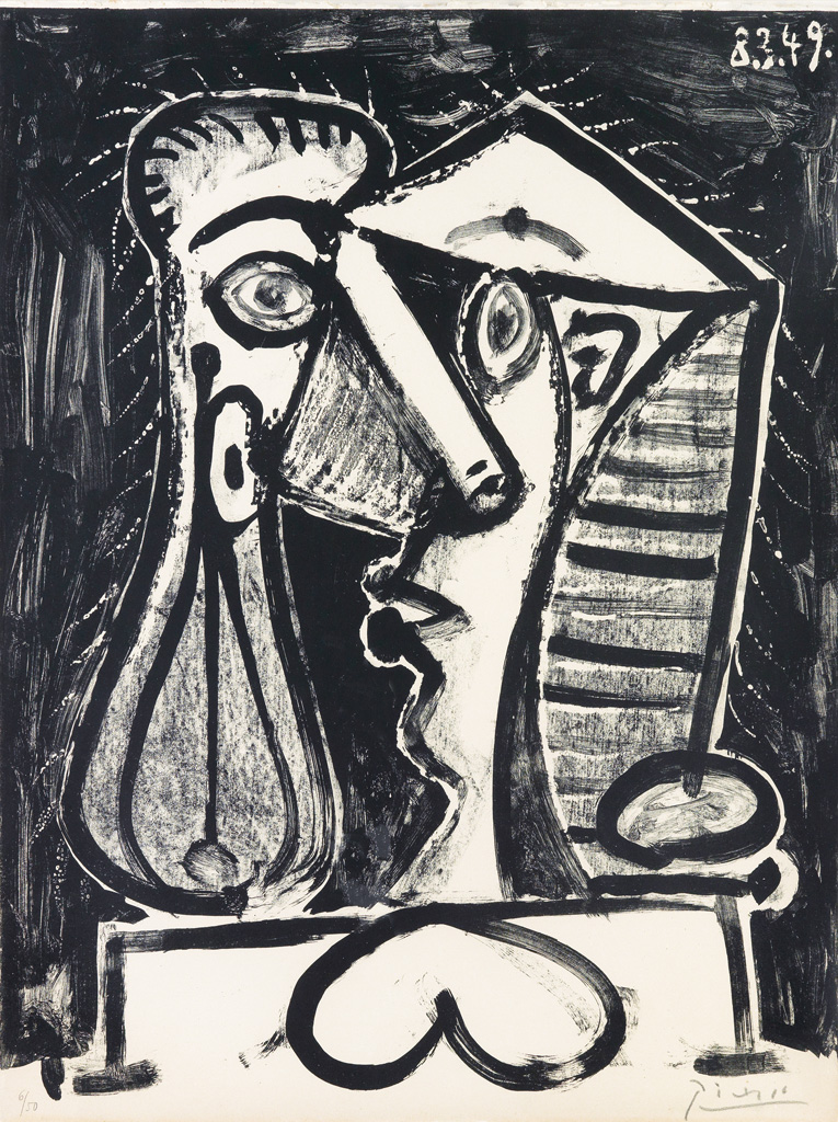 Appraisal: PABLO PICASSO Figure compos e II Lithograph x mm x