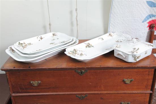 Appraisal: FIVE HAVILAND SERVING PIECES With floral and berry transfer and