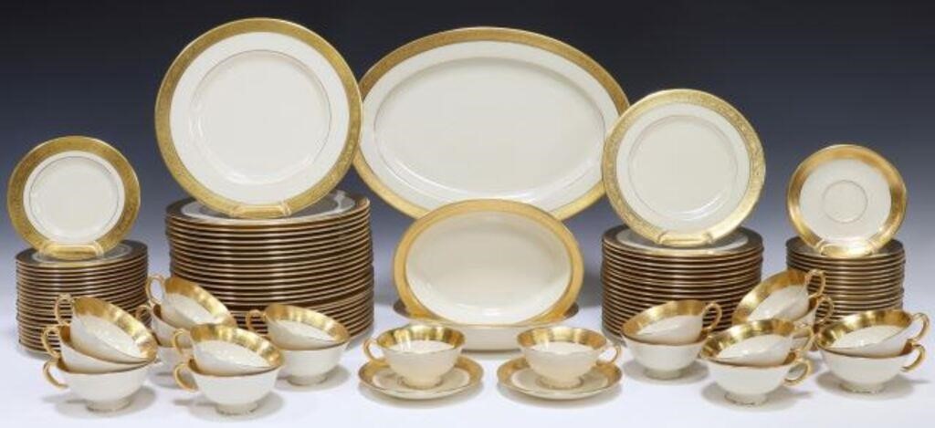 Appraisal: lot of Lenox ivory bone china dinner service in the