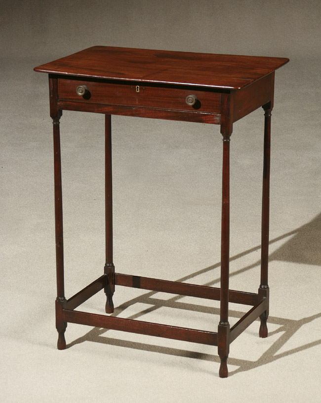 Appraisal: Regency Mahogany Side Table Early th Century Both front corners