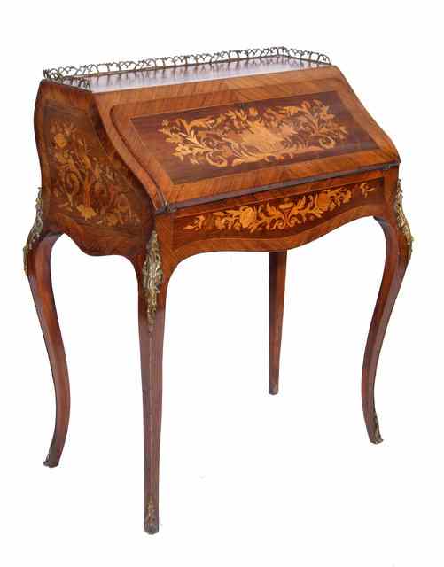 Appraisal: A TH CENTURY FRENCH ROSEWOOD BUREAU DE DAME in the