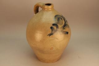 Appraisal: Early th C American Decorated Pottery Jug Early th C