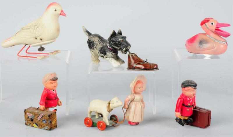 Appraisal: Lot of Celluloid Wind-Up Toys Japanese Includes three animal toys